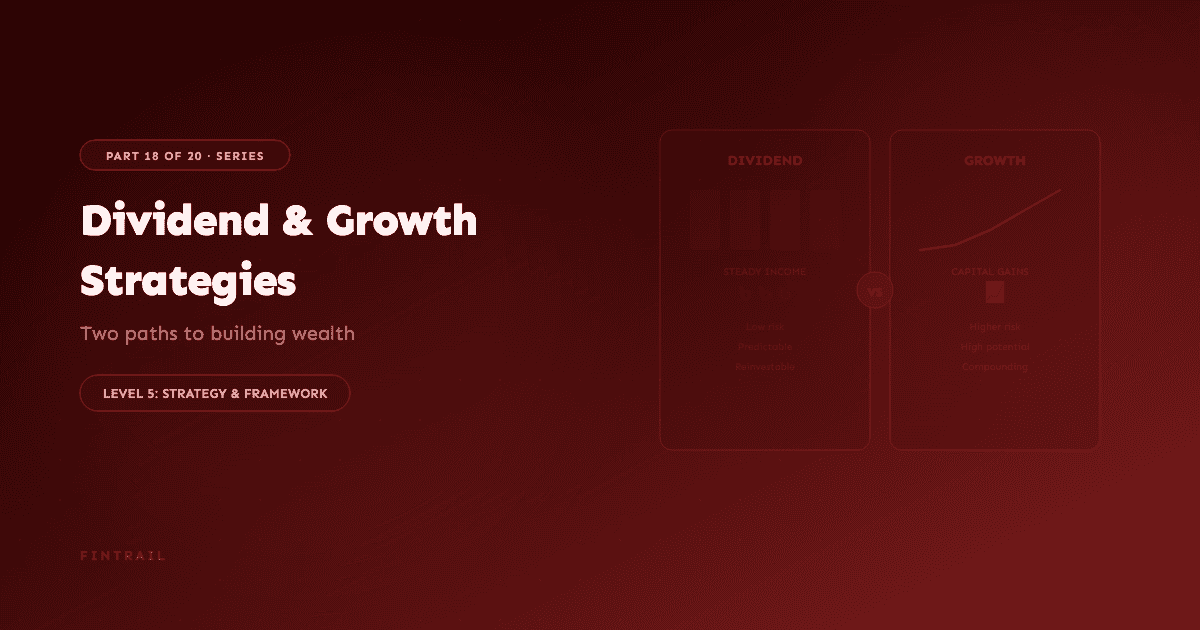 Split comparison of dividend income strategy versus growth investing strategy for DSE stocks
