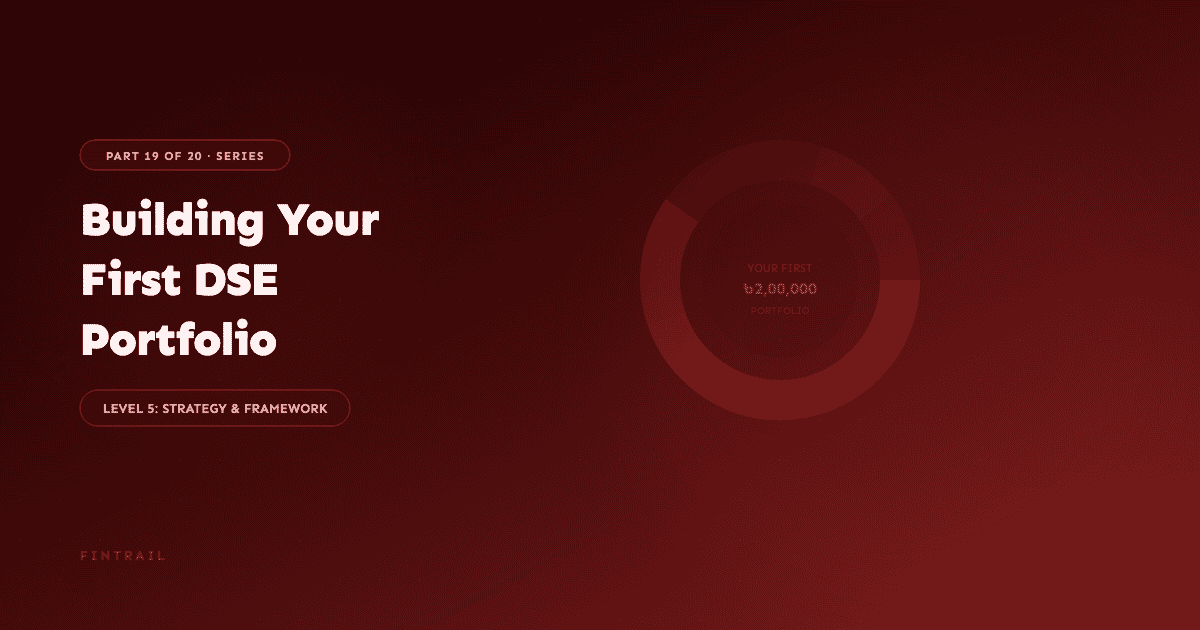 Portfolio pie chart showing sector diversification for a first DSE stock portfolio